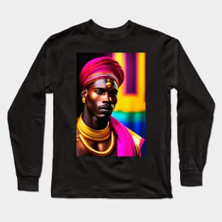 Colorful tribal king 1 Long Sleeve T-Shirt